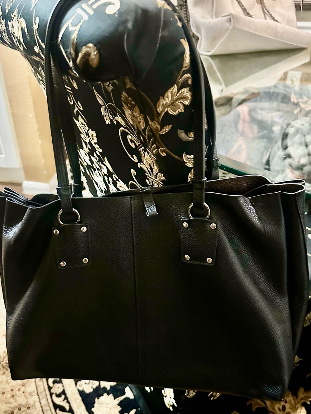Botkier Black Leather Satchel Tote